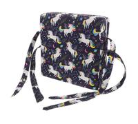 ULDIGI Coussin Rehausseur pour Siège Garçon et Filles Carré Épais en Éponge Bleu Roi Motif Licorne, Rehausseur Bébé Lavable et Amovible pour Chaise de Salle à Manger, Confort