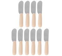 ULDIGI Couteau à Beurre Tartineur Lisse en Acier Inoxydable, 10 Pièces | Surface Ronde sans Bavure, Prise en Main Confortable, Usage Sûr à Maison Comptoir Café