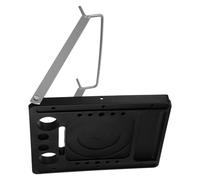 ULDIGI Étagère à Outils Pliante pour Escabeau Noir en Plastique et Fer Rainures Multisize, Plateforme Antidérapante Adaptable pour Nettoyage et Jardinage