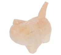 ULDIGI Figurines de Chats en Bois Sculpté 3d Décoratives et Peinturables, Petite Sculpture en Bois Artisanale pour Décoration DIY et Amateurs de Chats