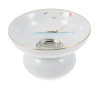 ULDIGI Infuseur à Thé et Support en Céramique avec Passoire en Acier Inoxydable Style Antique, Filtre à Thé Réutilisable pour Maison et Bureau