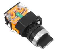 ULDIGI Interrupteur 3 Positions avec Contact Parallèle 220v à Verrouillage Maintenu Montage Facile, Commutateur de Transfert Rotatif Trou 22mm pour Circuit Électrique Ac0-440v