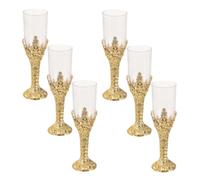 ULDIGI Lot de 6 gobelets calice vintage en plastique réutilisables | Pour église et cérémonies religieuses, aspect décoratif, cadeau symbolique, usage fête et Halloween