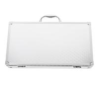 ULDIGI Mallette en Alliage D'aluminium Portable Coins Renforcés, Valise Rigide Argentée pour Rangement D'outils, pour Voyages en Extérieur et Usage Scolaire