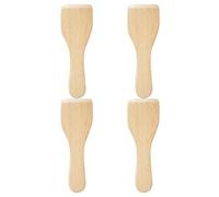 ULDIGI Pelle à bois pour cuisiner 4pcs spatule en bois de hêtre 12,5 x 4,5 cm usage en cuisine domestique