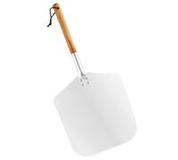 ULDIGI Spatule à Pizza en Aluminium avec Manche Antidérapant et Isolant en Bois, Pelle Longue pour Pizzerias et Restaurants Fast Food, Serveur à Pizza Pratique et Résistant Chaleur