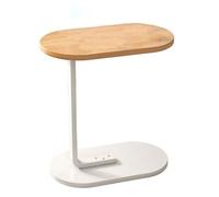 ULEVR Table d appoint en C moderne pour canapé et lit, 39,5x28,5x55 cm - plateau pratique, pour salon et chambre, bois