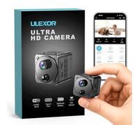 ULEXOR Mini caméra espion cachée 4K 2,4 G/5 G WiFi sans fil avec vision nocturne, détection de mouvement AI, stockage Cloud et SD, longue durée de vie de la batterie