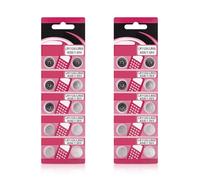 ULIJTH Lot de 10/20 piles bouton alcalines AG8 LR1120 pour appareils à faible consommation d'énergie
