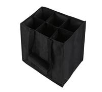 ULIJTH Sac de transport de vin multifonction à 6 compartiments, robuste pour la maison, la cuisine, le camping, utilisation pratique d'alcool non tissé, multicolore, 27x27x27CM