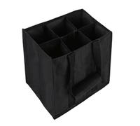 ULIJTH Sac de transport de vin multifonction à 6 compartiments, robuste pour la maison, la cuisine, le camping, utilisation pratique d'alcool non tissé, multicolore, 27x18x 27CM