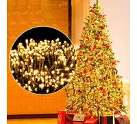 Ulinek 1000 LED Guirlande Lumineuse Noël 25M, Lumière Blanc Chaud | Décoration Extérieur Intérieur 8 Mode Éclairage/Basse Tension,Guirlande Lumiere Sapin Arbre Anniversaire Mariage Jardin