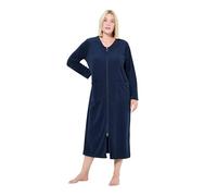 Ulla Popken FRottee-Bademantel Robe de Chambre, Bleu Nuit, 72-74 Femme