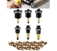 Ulluthu 186 PCS Écrous à Tête de Rivet à Main, Riveteuse Manuelle pour Ecrou à Sertir, Riveteuse Pneumatique Kit de Mandrin, Ensemble de Écrous à Riveter pour Rivets M3 M4 M5 M6 M8 M10