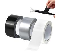 Ulluthu 3 Rouleaux de Ruban Adhésif Toilé, 50mm*20m Argent Heavy Duty Duct Tape Rubans Adhésifs en Tissu Extra Forte Duct Tape Étanche Ruban Adhésif Tissu pour Maison, Jardin