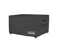 ULTCOVER Housse de table rectangulaire pour foyer à gaz, 132,1 x 86,4 cm, imperméable et robuste, noire