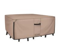 ULTCOVER Nappe rectangulaire Robuste en Toile 600D imperméable pour Table de Salle à Manger et chaises d'extérieur à Usage général, Dimensions : 162 x 132 x 71 cm (L x l x H)