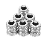 ULTECHNOVO 10 Pièces Adaptateur pour Ampoule E14, Adaptateur de Lampe E14 vers E12, Culot à Vis en Cuivre Argenté, Conversion de Douille, Stable pour Bureaux