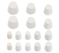 ULTECHNOVO 16 Pièces Bouchon en Caoutchouc Blanc Solide Résistant à Haute Température pour Tube et Fermenteur, Étanchéité Étanche Multifonctionnelle pour Usage Domestique