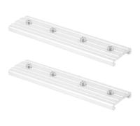ULTECHNOVO 2 Pièces Connecteur de Tringle à Rideaux Extensible en Alliage D'aluminium Argenté, Joints de Glissement pour Rail Plafond, Connexion sans Couture pour Usage Domestique et