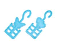 ULTECHNOVO 2 Pièces Moule à Crochet en Silicone Bleu, Débutants Créatifs | Démoulage Facile, Usage en Coulée de Résine, Décorations Maison, Matière Souple, Réutilisable