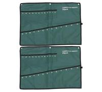 ULTECHNOVO 2 Pièces Organisateur de e Poche, Paquet à Outils Enroulable en Tissu Oxford Vert, Pochette pour Clés et Outils de Quincaillerie, pour Entretien Automobile et Réparations