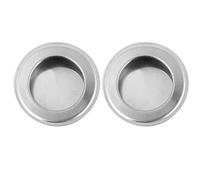ULTECHNOVO 2 Pièces Poignée de Meuble Ronde Encastrée 60mm | Surface Polie et Bords Lisses, Design Moderne, pour Tiroirs Cuisine, Salle de Bains, Bibliothèque ou Restaurant