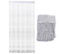 ULTECHNOVO 2 Pièces Rideau Séparateur de Pièce en Fils Argentés 1x2 M | Entrée, Chambre et Couloir, Décoration Murale à Suspendre, Style Masque, Usage Maison