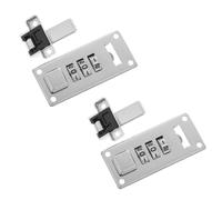 ULTECHNOVO 2 Pièces Serrure à Combinaison et 3 Chiffres pour Valise en Alliage de Zinc Argenté Résistance aux Chocs Améliorée Fermeture Manuelle à Pression pour Voyage Aéroport