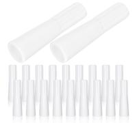 ULTECHNOVO 20 Pièces 20 Embouts de Baguette pour Stores Verticaux Blancs en Pom, Poignées Universelles de Tringle à Stores, Accessoires de Remplacement pour Rideaux Occultants et Voilages,