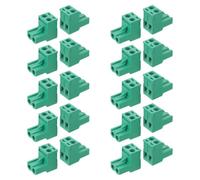 ULTECHNOVO 20 Pièces Connecteur Bornier Enfichable 2p 5,08mm pour Pcb et | Plastique et Fer, Assemblage par Vis, Remplacement pour Armoire de Commande Industrielle et Automatisation