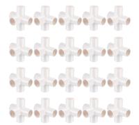 ULTECHNOVO 20 Pièces Raccord de Tuyau D’Eau en PVC à 5 Voies Blanc 20 Mm | Robinet et Flexible, Extension D’eau au Jardin, Joint Multi-usage à Installer Simplement
