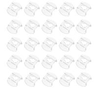 ULTECHNOVO 20pièces Crochets Muraux Transparants Acrylique pour Cadres Photos Miroirs Support Mural Compact et Résistant pour Accrochage Sécurisé et Design Minimaliste
