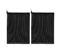 ULTECHNOVO 2pcs Pochette Filtrante à Cordon pour Pompe de Bassin en Polyester Noir, Protège Pompe Maille Filtrante, pour Étang et Aquarium