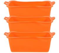 ULTECHNOVO 3 Pièces Doublure pour Bac à Graisse en Silicone Orange | Bac de Récupération et Plateau D’égouttage, Usage Camping-car Rv, Nettoyage Rapide