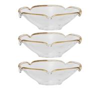 ULTECHNOVO 3 Pièces Récupérateur de Gouttes en Verre pour Chandeliers | Anneaux pour Bougies Coniques, Protection Cire et Nettoyage Facile, Usage Mariage et Réception, Lot Décoratif