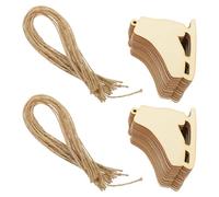 ULTECHNOVO 40 Ensembles Lot de Sets de Pendentifs en Bois Patin à Glace à Décorer DIY pour Décoration de Noël, Fournitures en Bois Beige pour Garçon et Filles, pour Festival et Loisirs