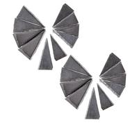 ULTECHNOVO 40 Pièces Triangulaire Fer de Fixation Robuste Marteau Coin, | Argenté, Résiste à Rouille et Déformation, Absorbe les Chocs, Usage Agricole et Industriel