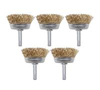 ULTECHNOVO 5 Pièces Accessoires Brosse Métallique en Acier Inoxydable pour Perceuse Électrique Nettoyage et Polissage Tubes à Essai en Mécanique