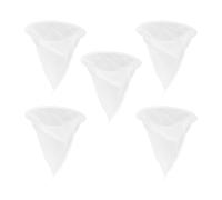 ULTECHNOVO 5 Pièces Filtre à Miel Conique en Nylon Blanc Réutilisable Maille Fine pour Extraction de Miel, Paquet Filtrant Double Couche Adapté à L'apiculture et Usage Seau