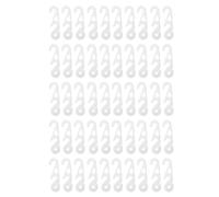 ULTECHNOVO 50 Pièces Crochet de Masque Facial Boucle D'extension pour Cordon de Masque en Plastique Blanc Réglable Lot 1 pour Soulager la Pression des Oreilles