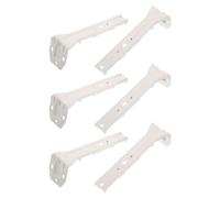 ULTECHNOVO 6 Pièces Support de Tringle à Rideaux Renforcé à Double Clip | Fixation au Plafond, Rails Plats Métalliques et Tringles, Montage Rapide, Maintien Sûr pour Salons et Vitrages