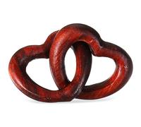 ULTECHNOVO Accessoires de Bijoux en Bois Forme Cœur Serrure Double pour Créations Diy, Artisanat Fait Main, Grain Naturel et Design Romantique pour Bracelets