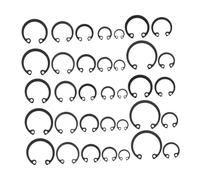 ULTECHNOVO Assortiment 535pcs Anneaux de Retenue Noirs en Acier Inoxydable C Clips pour Équipement Mécanique Durabilité Exceptionnelle et Prévention du Desserrage