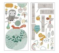 ULTECHNOVO Autocollant pour Chambre D'garçon et Filles Décoration Murale Créative Toise Murale en Pvc Animaux Jungle et Arbre Facile à Utiliser pour Suivre la Croissance