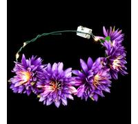 ULTECHNOVO Bandeau Lumineux Style Hawaïen à Guirlande LED pour Fête et Carnaval, Léger et Confortable en Tissu pour Garçon et Filles et Adultes