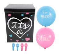 ULTECHNOVO Boîte à Ballons pour Annonce du Genre en Papier et Plastique, Set Complet pour Shower Party, Décoration Festive Neutre et Originale