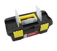 ULTECHNOVO Boîte à Outils Multifonction en Plastique PP Ouverture Flexible et Poignée Ergonomique, Contenant Plateau Amovible, pour Rangement et Réparation à Domicile
