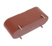 ULTECHNOVO Boîte De Rangement pour Cotons Démaquillants Rouge Brique, Plastique Solide, Design Compact Et Portable, Organisateur Bureau Et Salle De Bain, Solution Anti-poussière Pratique,