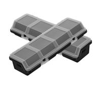 ULTECHNOVO Boîte de Rangement pour Quincaillerie 2pcs avec Couvercle Transparent, Design Compact en PP, Multi Compartiments Inclinés, pour Atelier et Petites Pièces